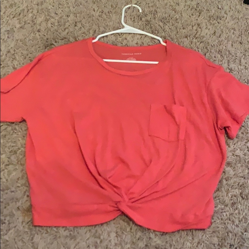 Coral crop top